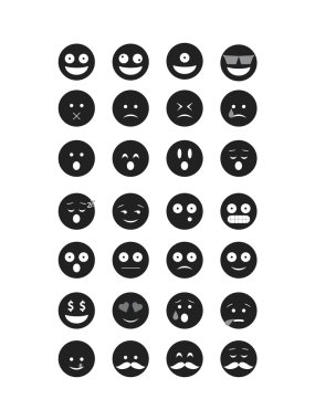 Siyah ifade vektör.