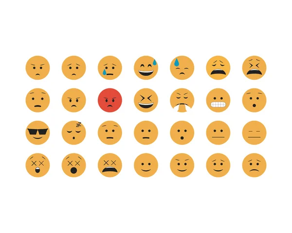 Conjunto de vector emoticono — Vector de stock