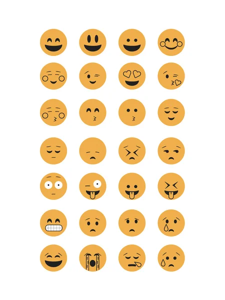 Uppsättning av emoticon vektor — Stock vektor