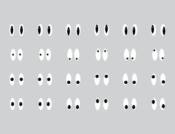 Conjunto de emoticonos oculares — Archivo Imágenes Vectoriales