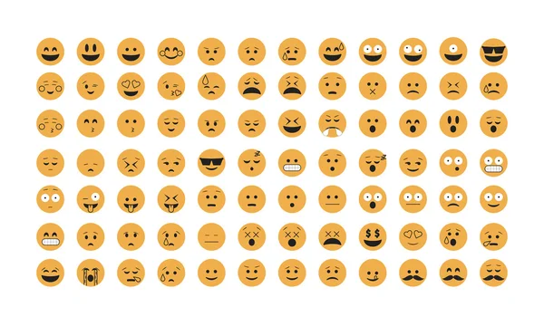 Conjunto de vector emoticono — Vector de stock