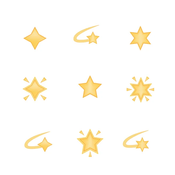 Set of star icon — Stock Vector