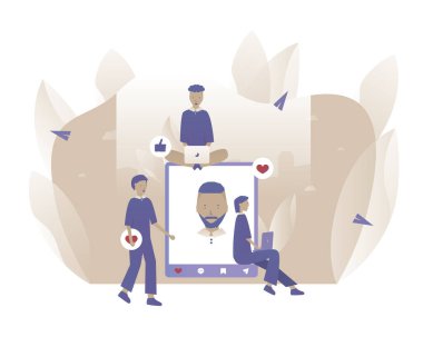 Sosyal medya. İnsanlar yeni gönderi veriyor