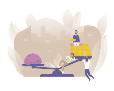 Metafor resmi. Beyin paradan fazlasıdır.. 