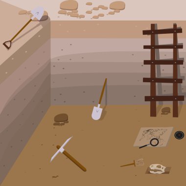 Archeology vector illustrations.