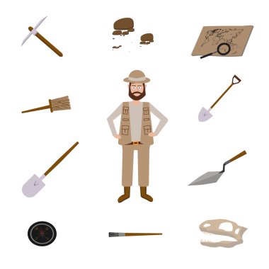 Archeology vector illustrations.