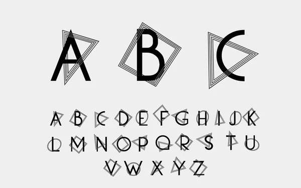 Black alphabetic fonts. — Stock Vector