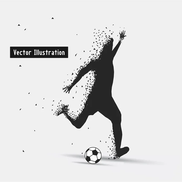 Divergent  Football (Soccer) — Stock Vector