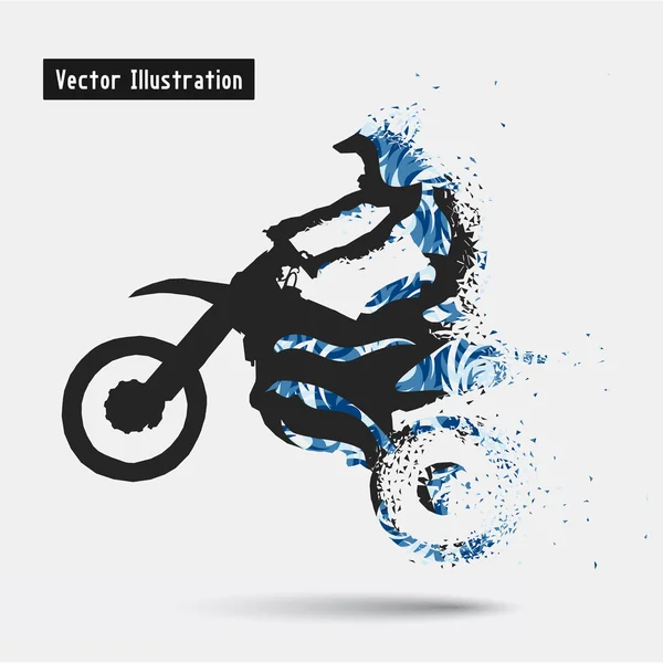 분기 오토바이 라이더 — 스톡 벡터