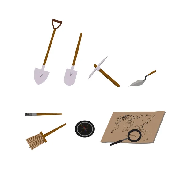 Archeology vector illustrations. — 스톡 벡터