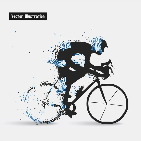Cyclistes composition divergente — Image vectorielle