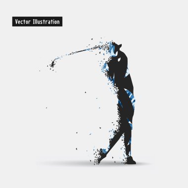 Golf oyuncu farklı kompozisyon