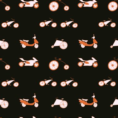 kırmızı bisiklet desen