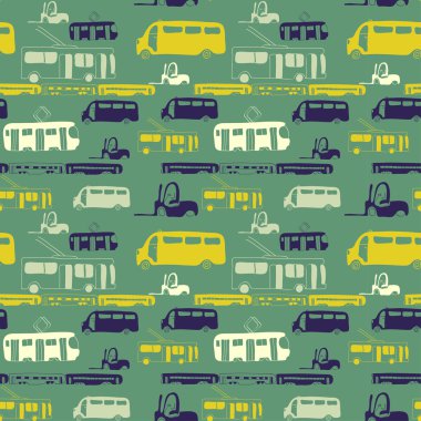 Yeşil otobüs desen