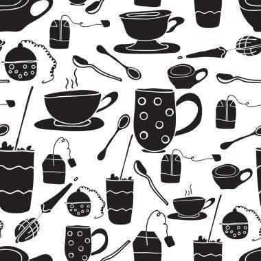 siyah ve beyaz Kupası desen