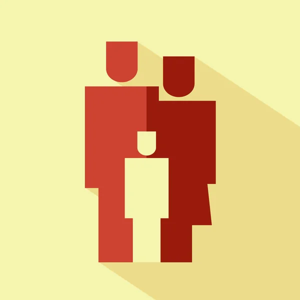 Icono de familia roja — Vector de stock