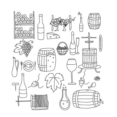 şarap satır doodle