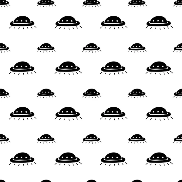 Patrón ufo bnw — Archivo Imágenes Vectoriales