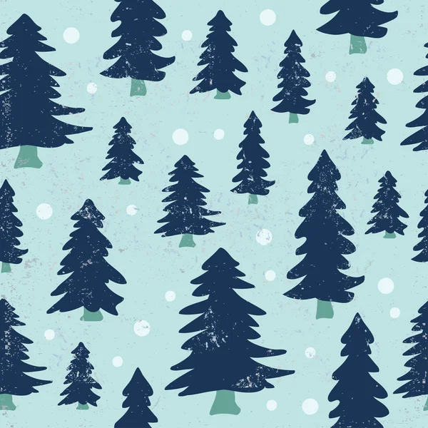 Christmas tree seamless pattern — Stock Vector