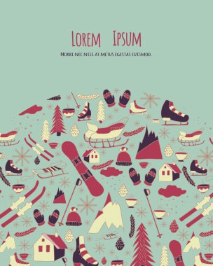 Şablon kış nesne aşağı