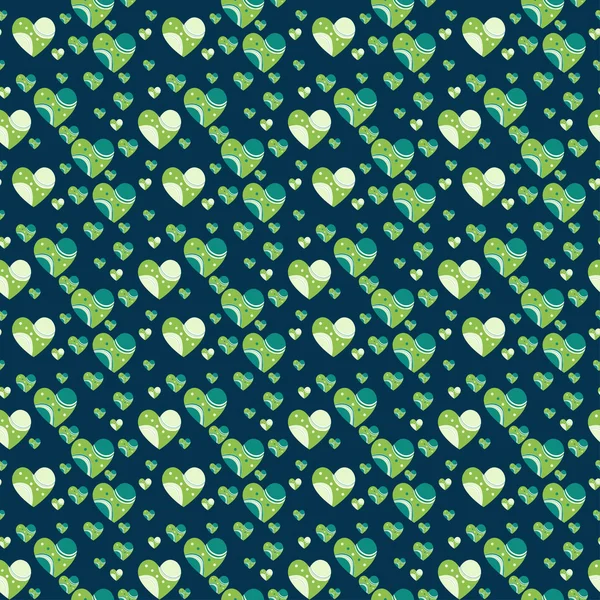 Corazón inconsútil verde — Vector de stock