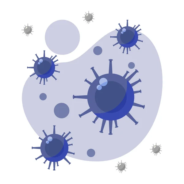 Virus Microbio Vector Concepto Ilustración — Archivo Imágenes Vectoriales