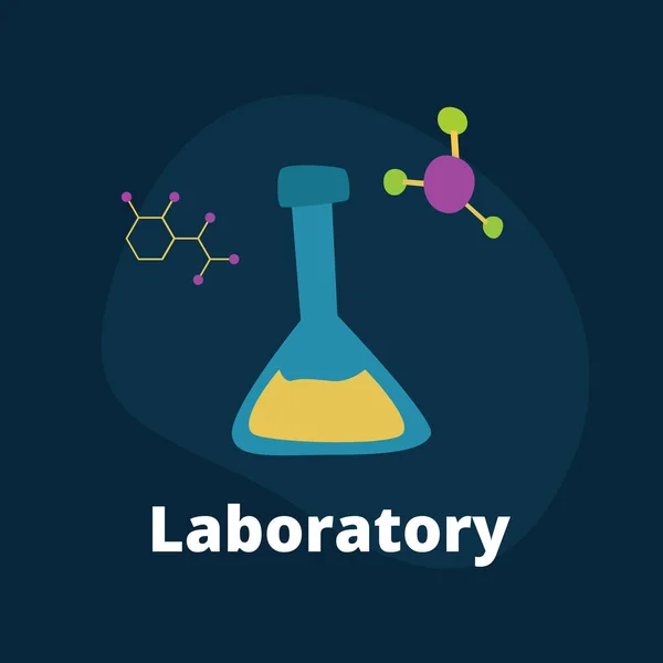 Science Technologie Laboratoire Chimique — Image vectorielle