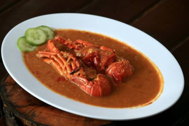 iyi ve baharatlı ıstakoz deniz ürünleri.