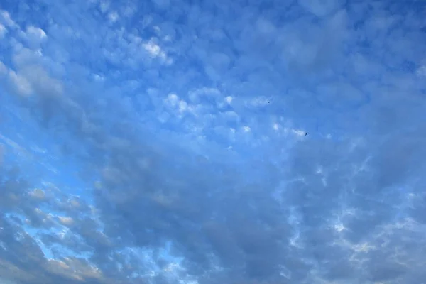 blue sky and bright and beautiful clouds