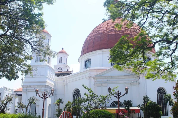 Edificio Del Patrimonio Cultural Iglesia Blenduk Ciudad Semarang Provincia Central —  Fotos de Stock
