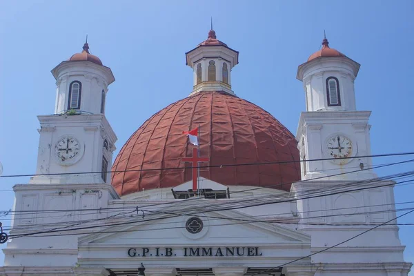 Een Cultureel Erfgoed Gebouw Van Blenduk Kerk Stad Semarang Provincie — Stockfoto