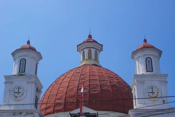 Ein Kulturerbe Gebäude Der Blenduk Kirche Der Stadt Semarang Provinz — Stockfoto