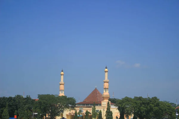Bela Artística Muhtaram Arquitetura Edifício Mesquita Localizado Cidade Kajen Pekalongan — Fotografia de Stock