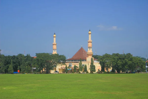 Hermosa Artística Muhtaram Mezquita Edificio Arquitectura Situado Ciudad Kajen Pekalongan — Foto de Stock