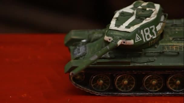 Video Miniatur Kampfpanzer Aus Dem Weltkrieg Diese Rüstung Ist Eine — Stockvideo