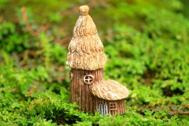 Unique miniature dwarf house in the fantasy world