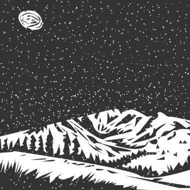 soyut kış manzarası.