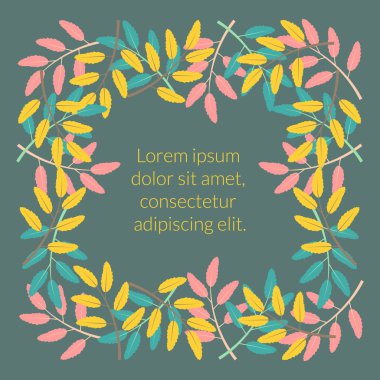 Ağaç dalı ile kare çerçeve