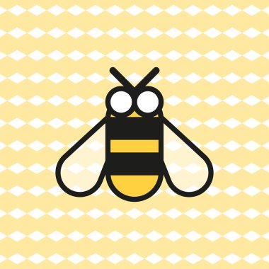 Arı illüstrasyon soyut desen arka plan ile