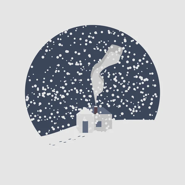 Kış manzara kartı — Stok Vektör