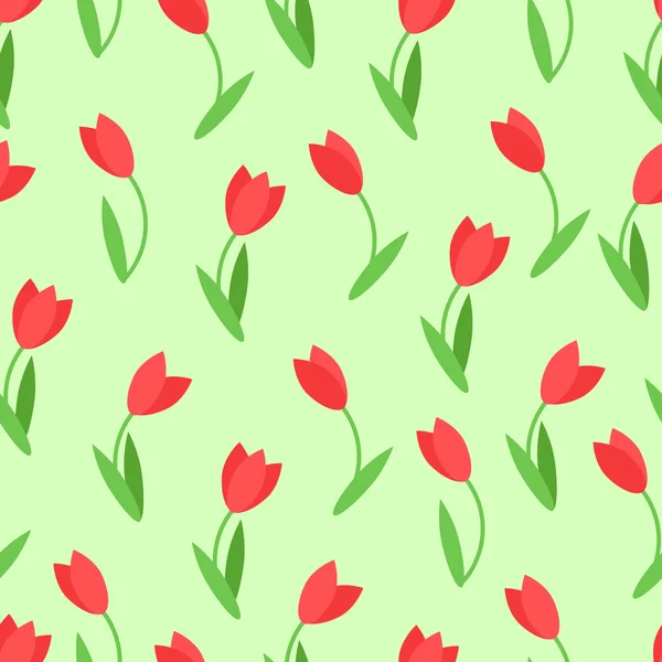Sommer endlose Kulisse mit Tulpenblumen. — Stockvektor