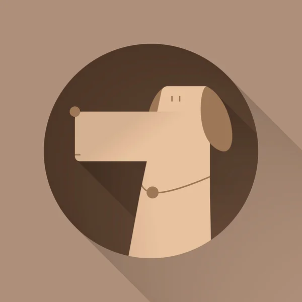 Badge, med tecknad hund — Stock vektor
