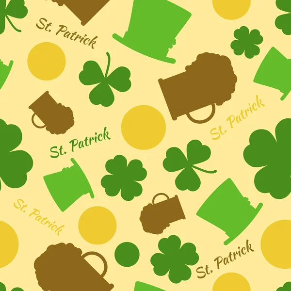 Saint Patrick's seamless vector pattern. — Stock Vector
