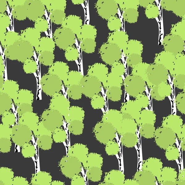 Bezszwowy wzór z drzewami — Wektor stockowy