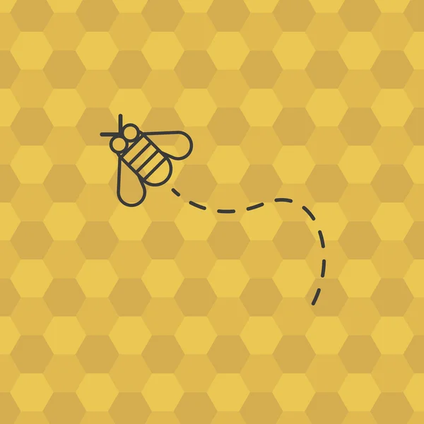 Που φέρουν τη μέλισσα με κηρήθρα σε φόντο. — Διανυσματικό Αρχείο