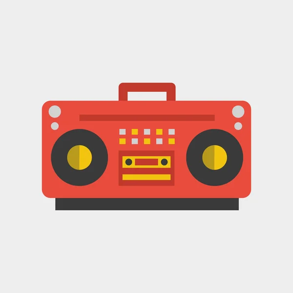 Vintage boombox pictogram — Stockvector