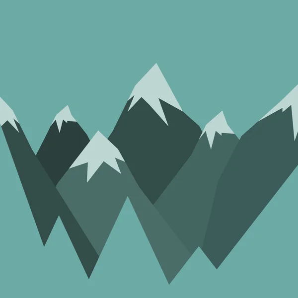 Montañas mínimas paisaje — Vector de stock