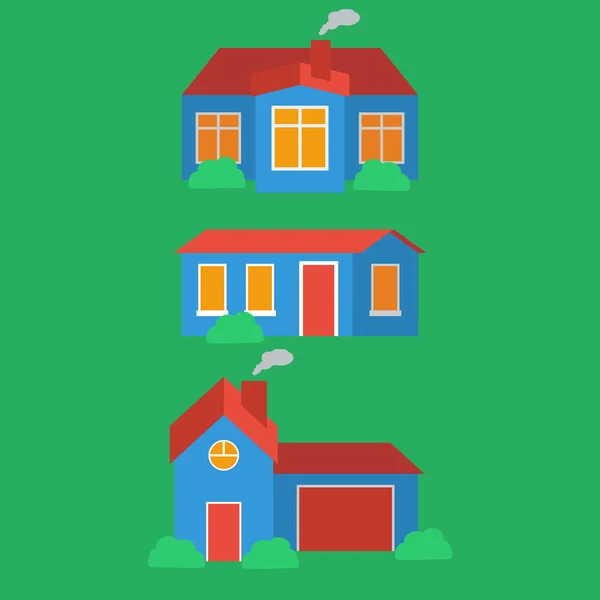 Reihe von hellen Haus — Stockvektor