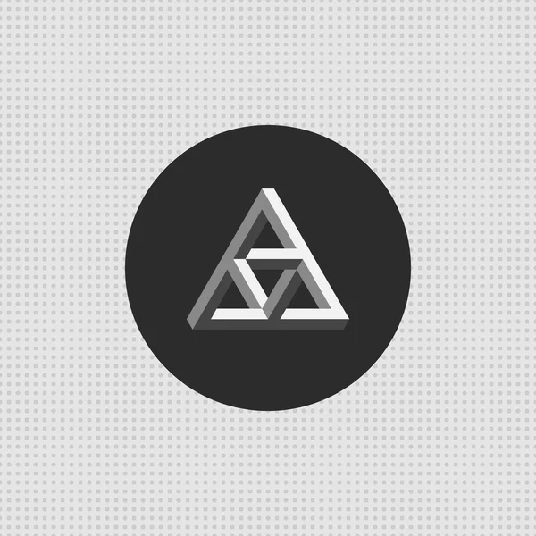 Logo de ilusión simple triángulo — Vector de stock