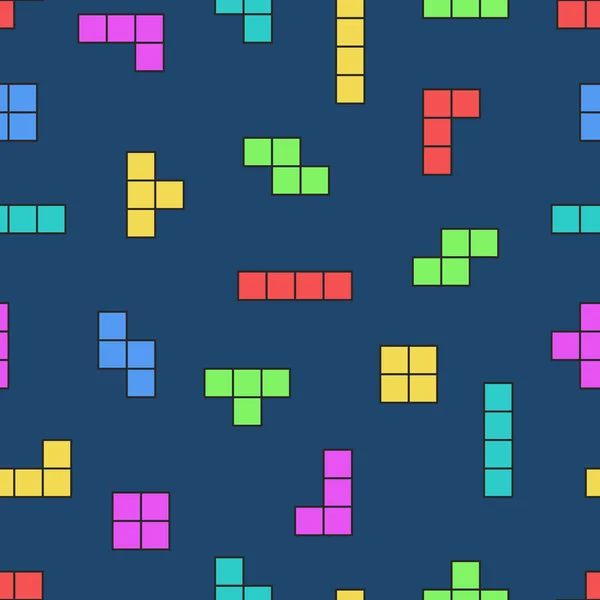Tetris elementos de fundo — Vetor de Stock